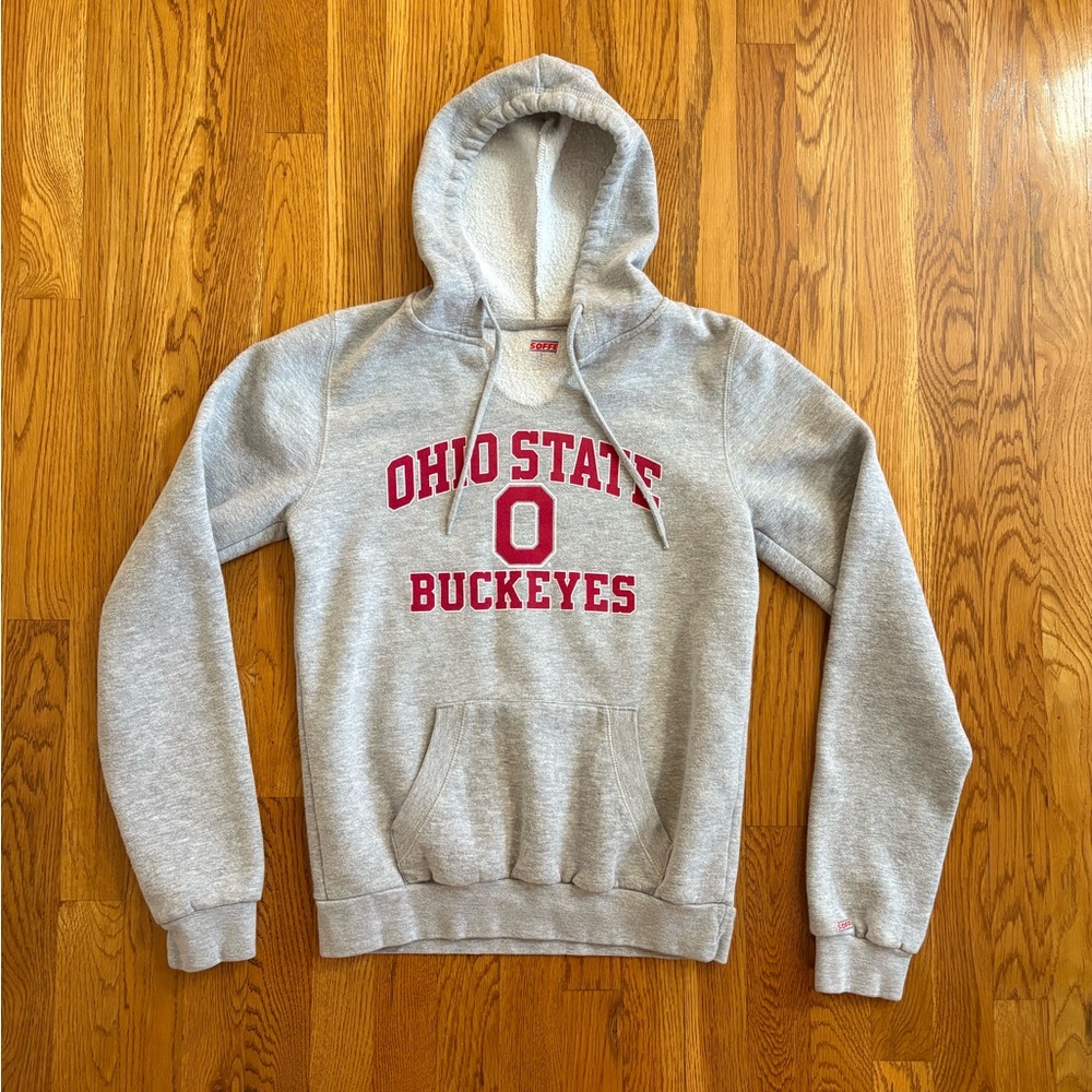 Vintage Ohio State Buckeyes Gray Soffe Women’s Large Hoodie Sweatshirt Tailgate
